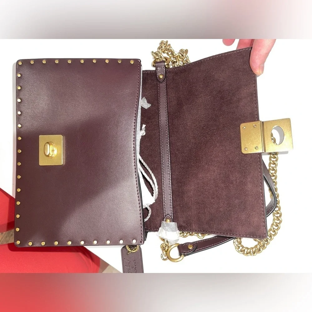 Coach X Jennifer Lopez Hutton Shoulder Bag In Colorblock With Snakeskin Detail - Picture 7 of 14